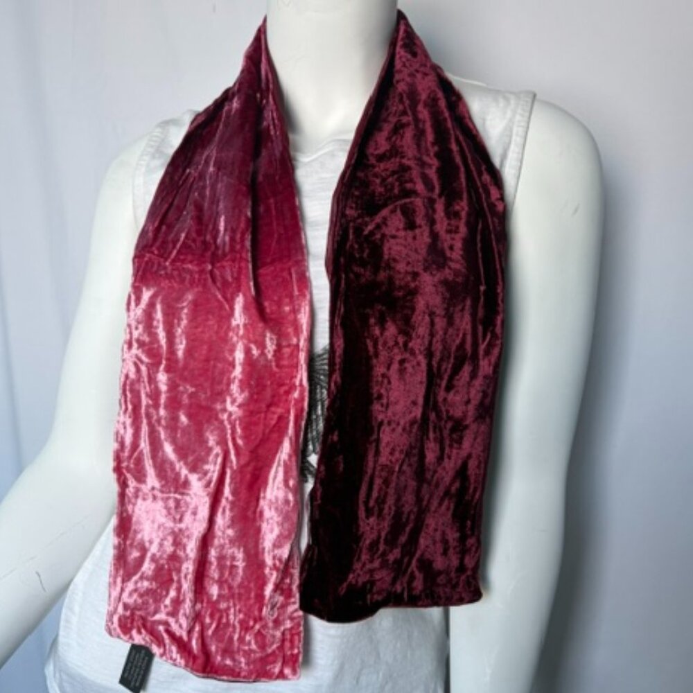 Two-Tone Crushed Velvet Scarf